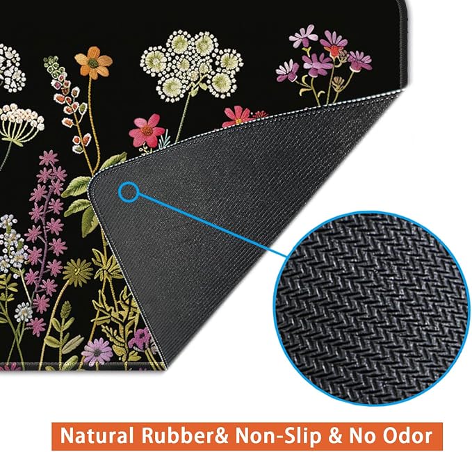 Keyboard Mat, Large Mouse Pad, Watercolor Flower - Image 5