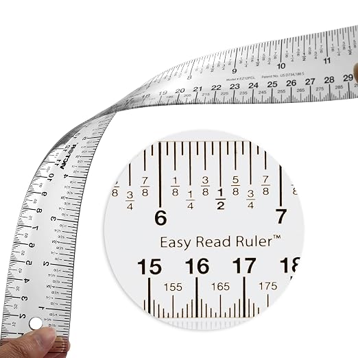 12 Inch Easy Read Ruler, Shatterproof by Victor