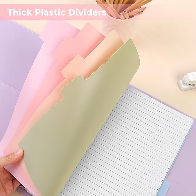 SKYDUE Durable Plastic 8-Tab Dividers, Big Tab Dividers - Image 7