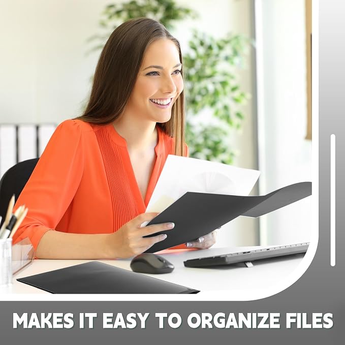 Henoyso 18 Pack Black Plastic Folders - Image 5