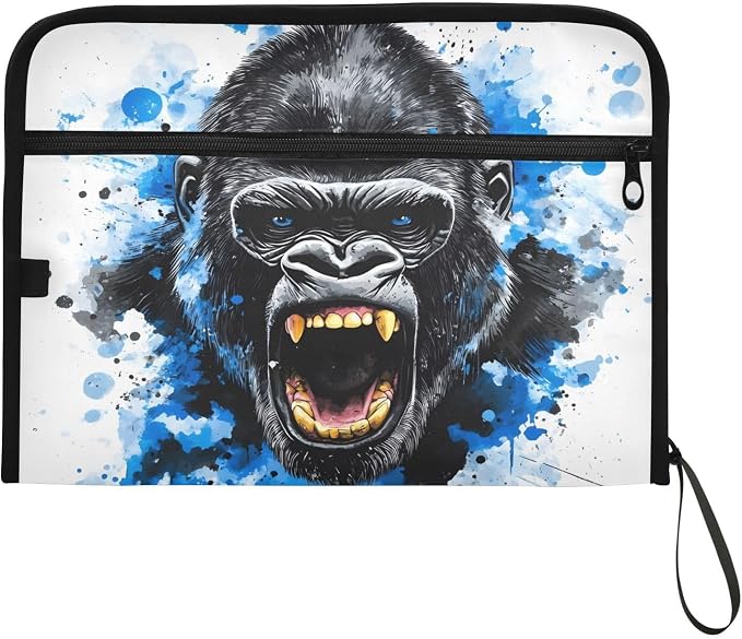 Expanding File Folder King Kong Blue Face Accordion File Organizer 13 Pockets - Image 7