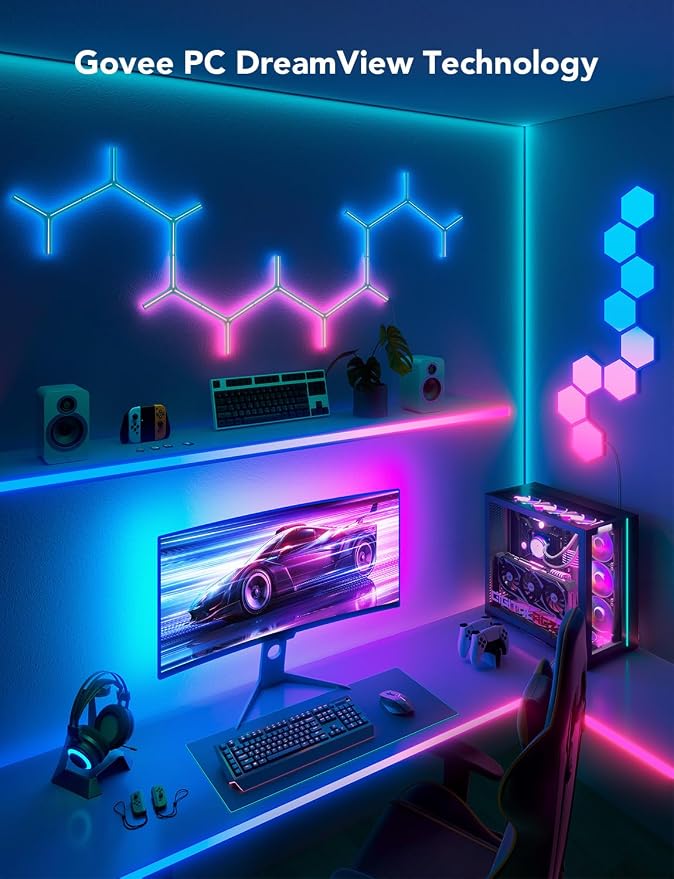 Govee Gaming Light for Monitor G1, RGBIC LED Backlight for 27-34 Inch PC - Image 4