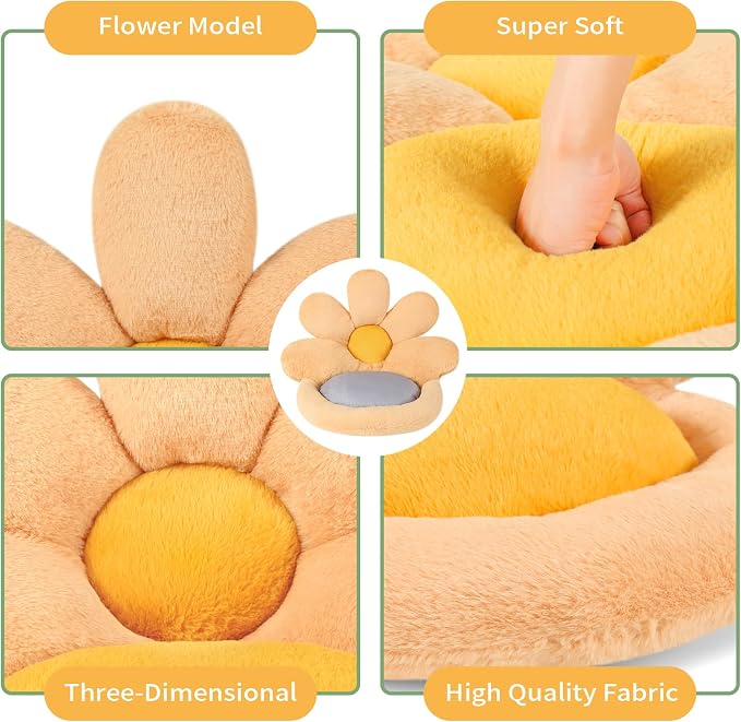 Ditucu Flower Shape Chair Pillow Cute Seat Cushion 19 inch Comfy Lazy Sofa - Image 4