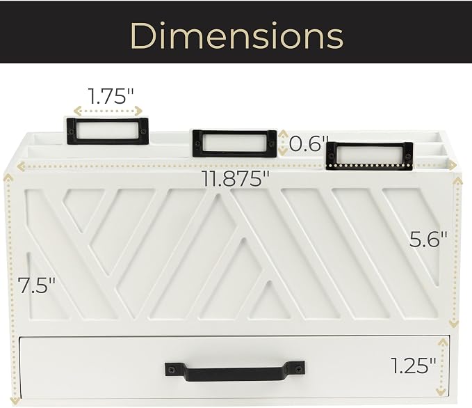 BLU MONACO | Wooden Mail Organizer - Image 6