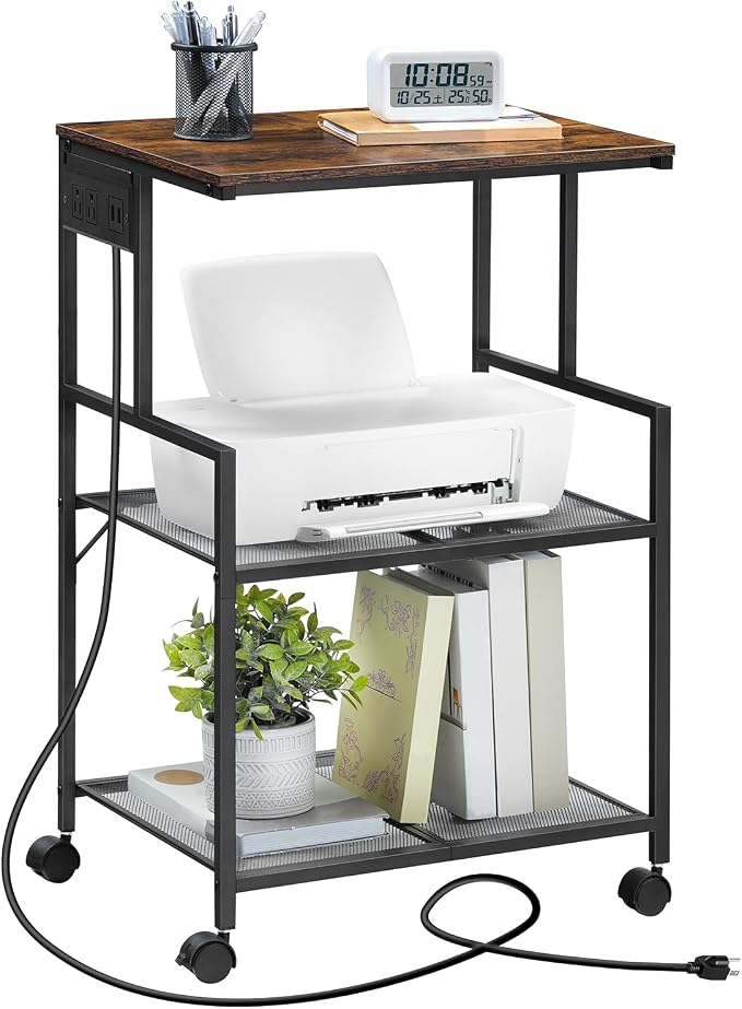 MAHANCRIS Mobile Printer Stand, 3-Tier Industrial Printer Cart - Image 9