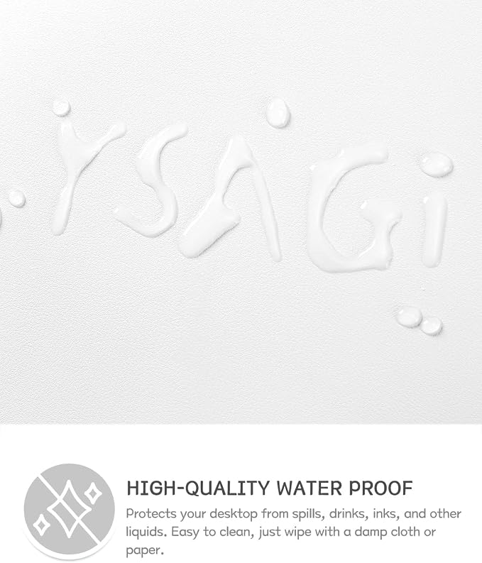 YSAGi Non-Slip Leather Desk Pad XL Size, Waterproof Laptop Computer Desk - Image 3