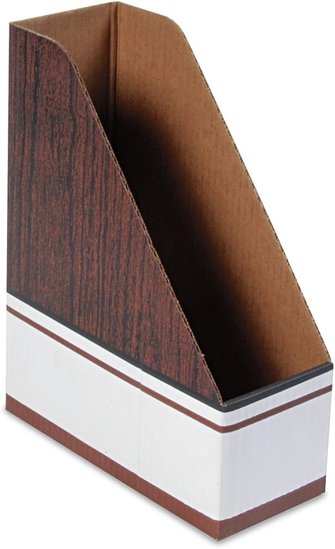 Bankers Box 07223 Corrugated Cardboard Magazine File, Wood Grain by BankersBox