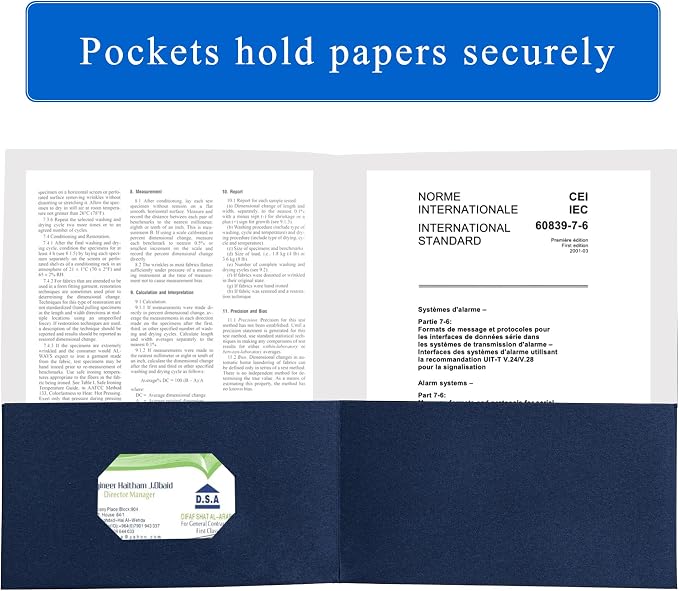 Zzrywuty 25 Packs Paper Blue Folders - Image 3