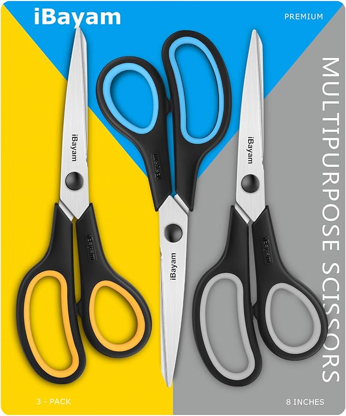 iBayam 8.5" Heavy Duty Black Scissors - Image 7