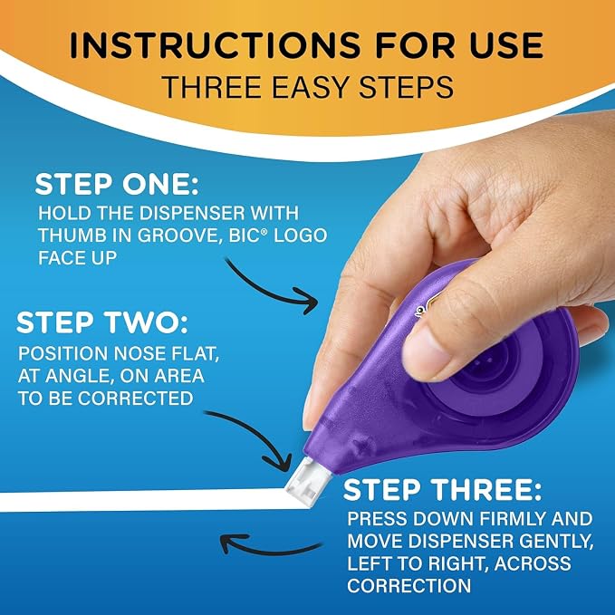 BIC Wite-Out EZ Correct Correction Tape, Tear-Resistant and No Dry Time - Image 7