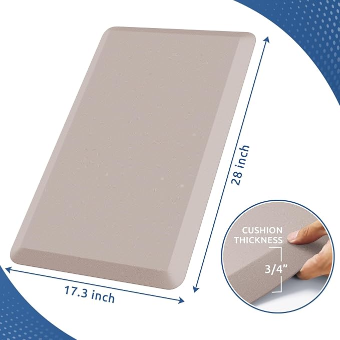 KitchenClouds Kitchen Mat Cushioned Anti Fatigue Kitchen Rug 0.8inch Waterproof - Image 2