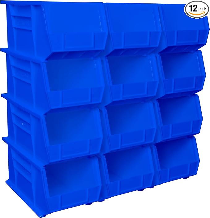 Akro-Mils 30240 AkroBins Plastic Storage Bins, Space-Saving Stackable Bins by Akro-Mils