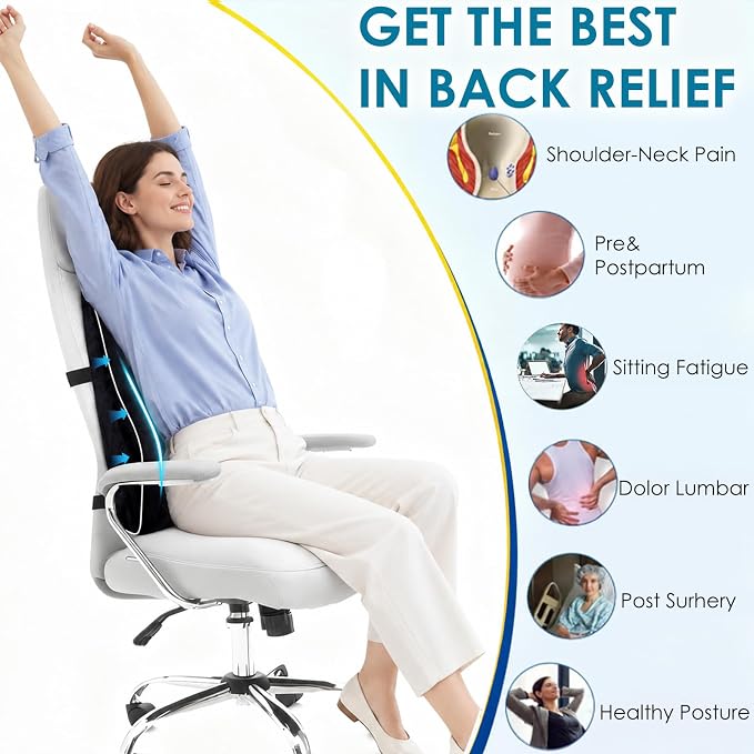 Niceeday Lumbar Support Pillow for Office Chair Car Back Support Pillow - Image 6