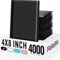 Fuxury Black Bubble Mailers 4x8" 4000 Pack, Waterproof Padded Envelopes Self by Fuxury