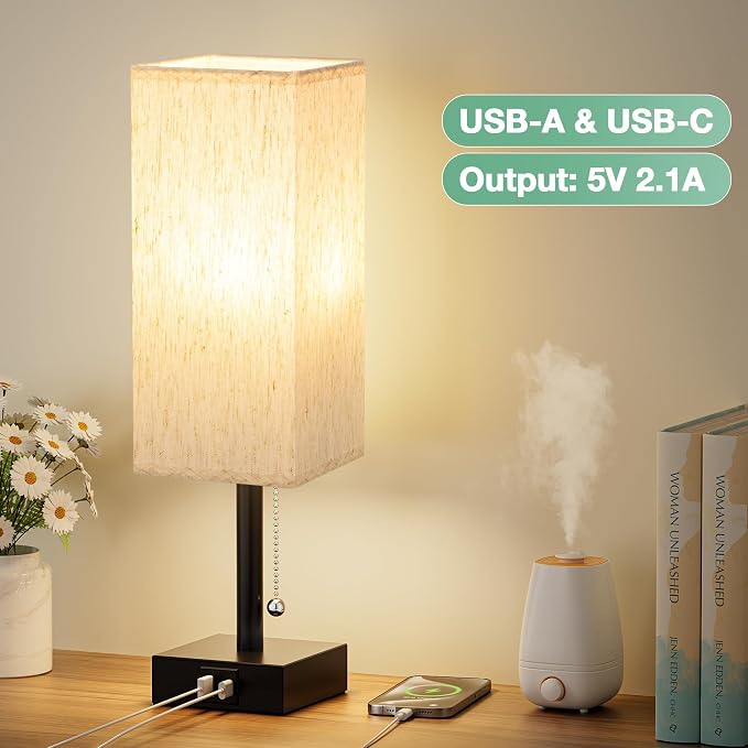 aooshine Pull Chain Small Table Lamp - Image 4
