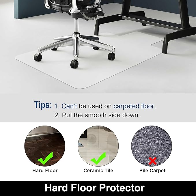 AiBOB Office Chair Mat for Hardwood Floor, 36 X 48 inches, Hard Floor Chair - Image 5