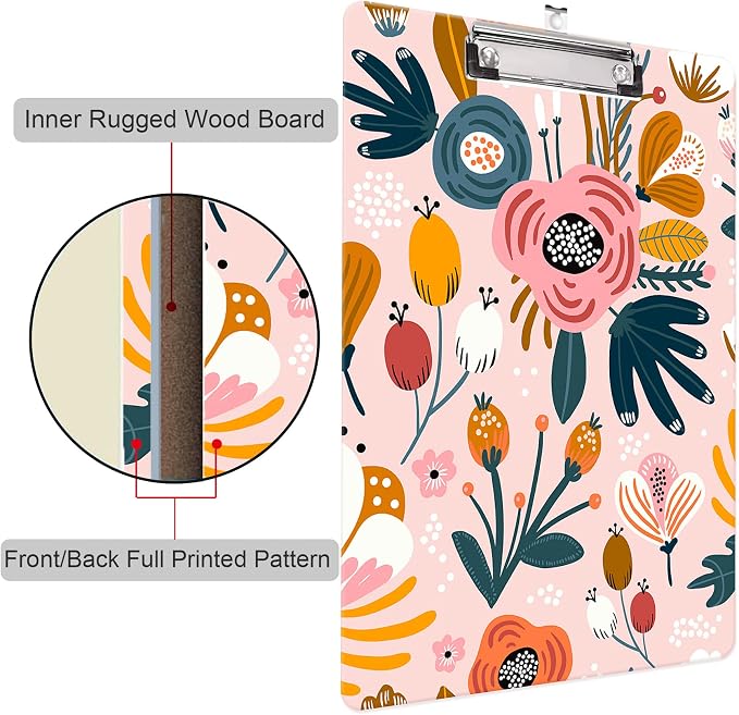 Fashion Clipboard, A4 Letter Size Wooden Decorative Clipboards - Image 5