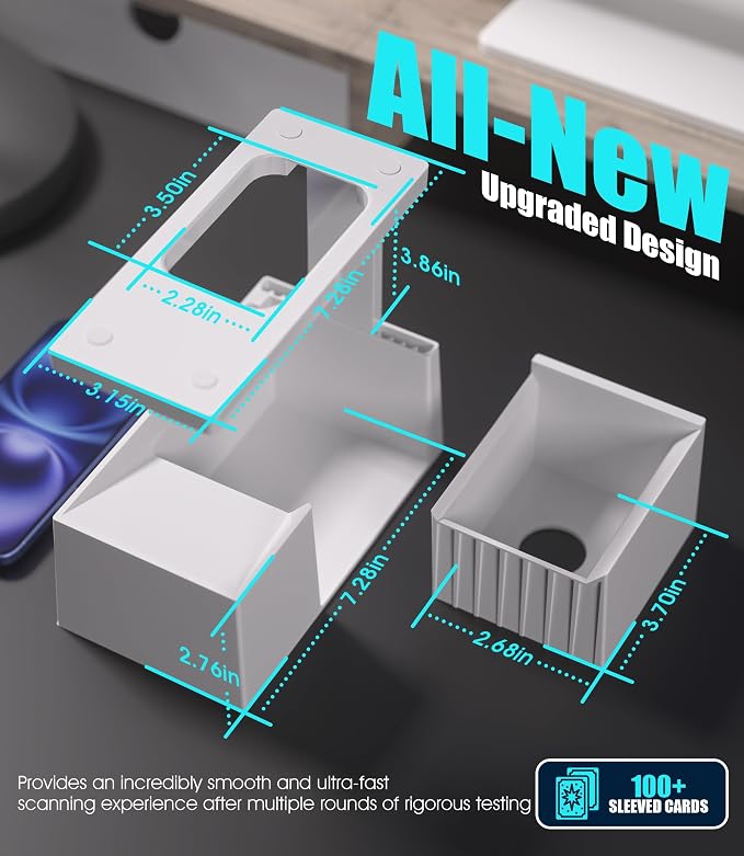 MTG Card Scanner Stand for ManaBox, Adjustable Phone Holder, Sloped Tray - Image 3