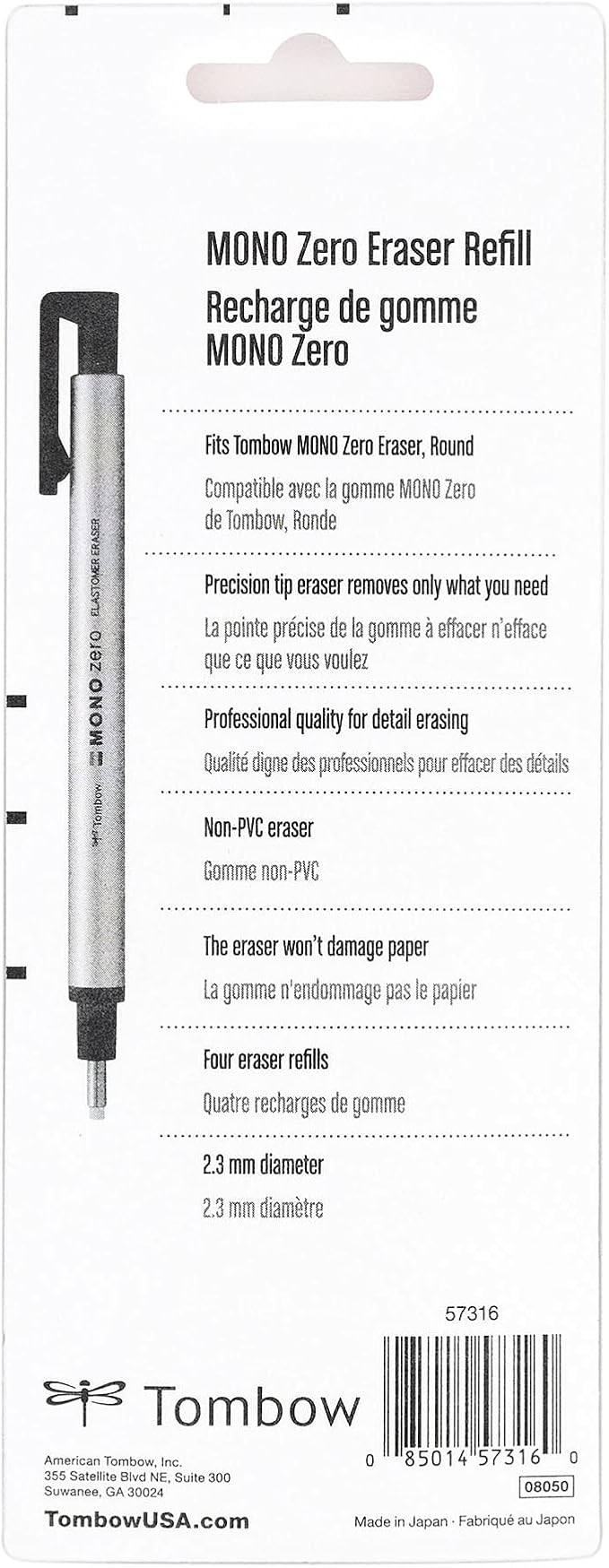 Tombow Mono Zero Eraser and Refill Value Pack, Round 2.3mm. Precision Tip - Image 6
