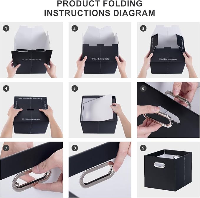 Oterri File Organizer Box, Portable Collapsible Cardboard File Folder Organizer - Image 4
