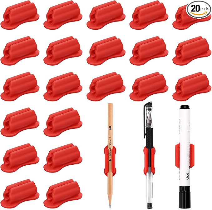 BOBOKA 20 Pack Upgraded Pencil Holder, Adhesive Pen Holder by BOBOKA