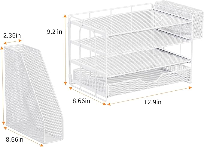 OPNICE 4-Tier Desk Organizer and Accessories, Desktop File Organizer - Image 4