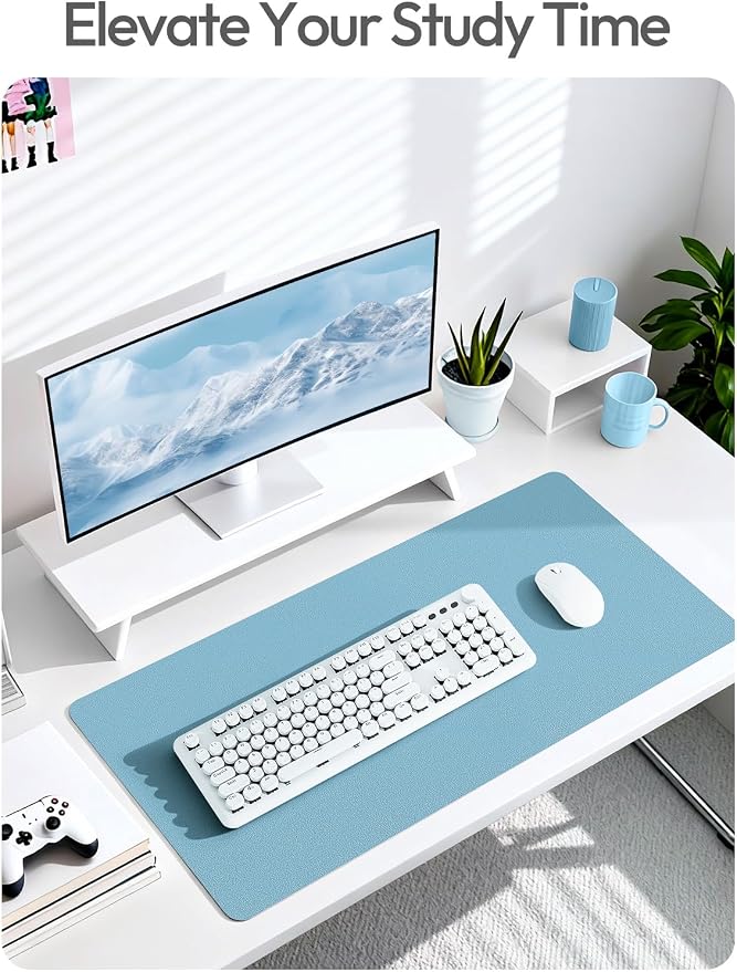 YSAGi Leather Desk Protector, Office Mat, Large Mouse Pad, Non-Slip PU Leather - Image 6