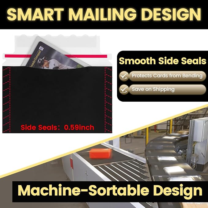 500 Pack Mailer Trading Card Envelopes，7" x 4.35" Trading Card Mailers - Image 2