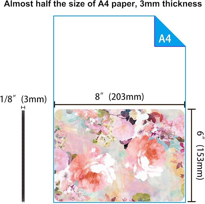 Small Mouse Pad 6 x 8 Inch, Audimi Mini Mouse Pad Thick - Image 2