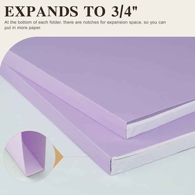 Color File Folders, 1/3-Cut Tabs, 18 Pack File Folder Letter Size, 8.5x11 Inch - Image 3