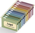 Plastic Hanging File Folders Legal Size, Heavy Duty 1" Expandable Filing by NORDUN