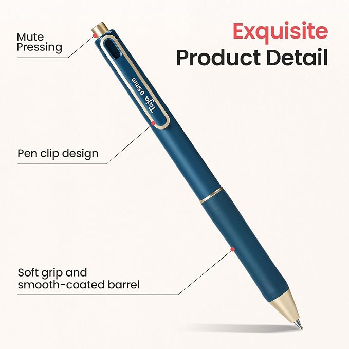 Taja Gel Pens, 0.5mm Fine Point Smooth Writing Pens - Image 2