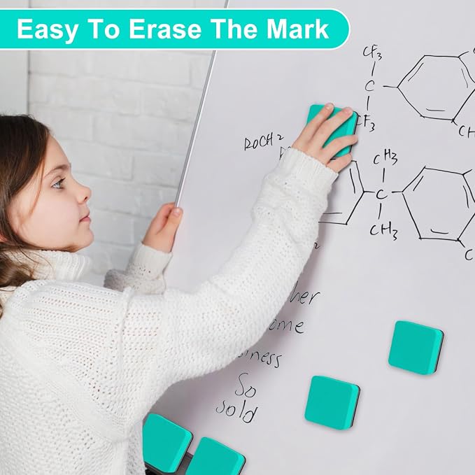 96 Pack Cube Dry Erase Erasers, Mini Magnetic Whiteboard Dry Erasers Chalkboard - Image 6