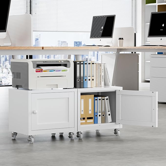 Small Printer Stand with Storage, Home Office Printer Table - Image 2