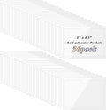 Antner 36 Pack 3.5" x 4.7" Self-Adhesive Label Holders Index Card Pockets by Antner