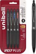 uniball 207 Plus+ Retractable Gel Pens, Medium Point, 4 Pack by uni-ball