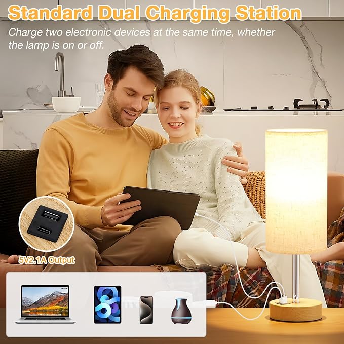 Touch Bedside Lamps Set of 2 - Image 2