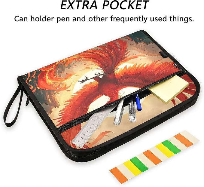 Beautiful Phoenix Accordion File Organizer Expanding Document Folder - Image 2