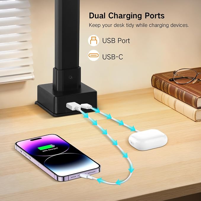 OUTON 29.5" LED Desk Lamp with Clamp - Image 2