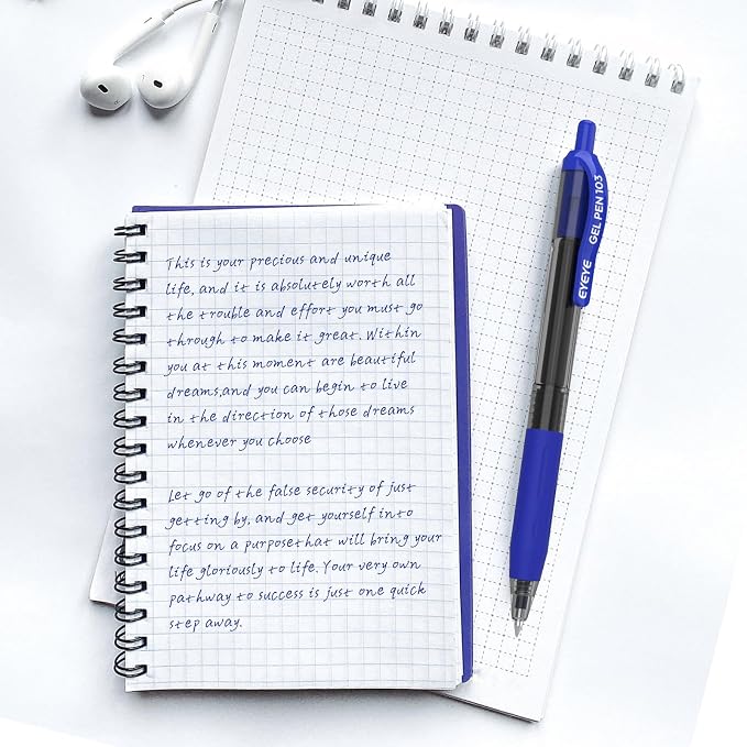 EYEYE G-103 0.5mm Gel Pens, 5 Black 3 Blue 2 Red, Extra Fine Point Pen | - Image 2