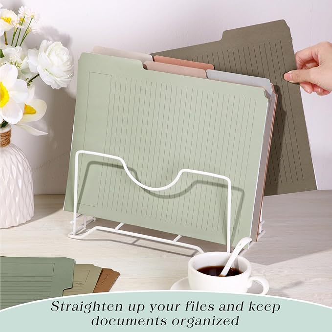 Cholemy 12 Pack Manila Lined Decorative File Folders, Letter Size, 1/3 Cut Tab - Image 4