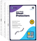 Clear Sheet Protectors for 3 Ring Binder Page Protectors 50 Pack- 8.5” x 11” by Enday