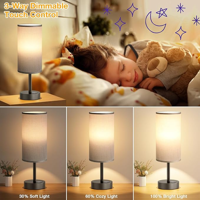 Dicoool Small Touch Bedside Lamp - Image 3
