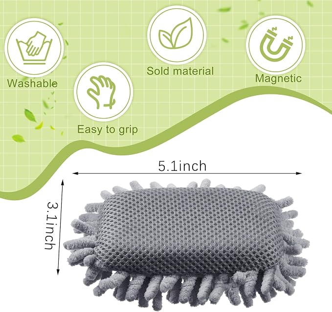 Zonon 8 Pieces Dry Erase Eraser Microfiber Shag Washable Whiteboard Eraser - Image 3