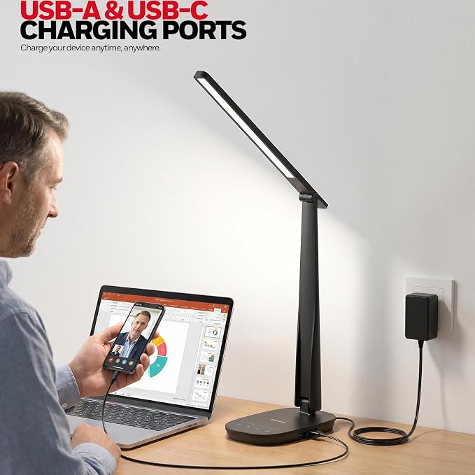 Honeywell LED Desk Lamp for Home Office, Eye-Caring Dimmable Reading Light - Image 5