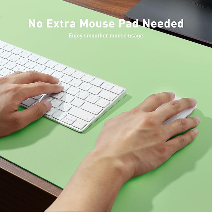 Aothia Faux Leather Desk Mat – Large Mouse Pad, Non-Slip PU Leather Blotter - Image 4