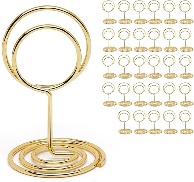 UMETDO 30PCS Table Number Holders Place Card Holder by UMETDO
