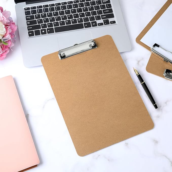 Wood Clipboards Set of 20, Letter Size Hardboard Clip Board 8.5x11 | A4 - Image 7