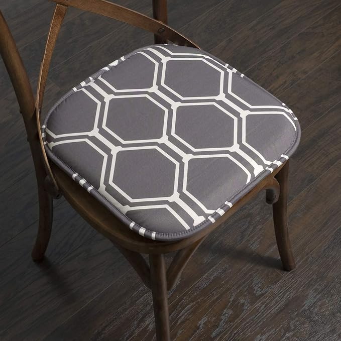 Sweet Home Collection Chair Cushion Memory Foam Pads Honeycomb Pattern Slip Non - Image 2