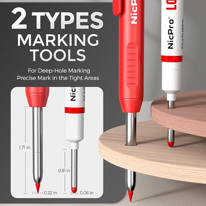 Nicpro 3 Pack CP1000 Carpenter Pencils - Image 2